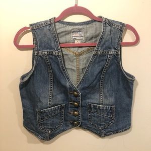Old navy cropped button denim jacket